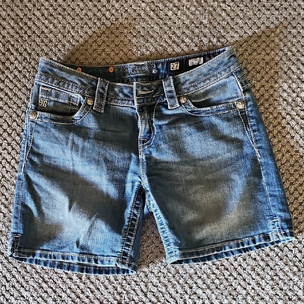 Miss Me Blue Denim Shorts